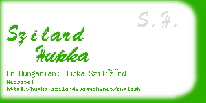 szilard hupka business card